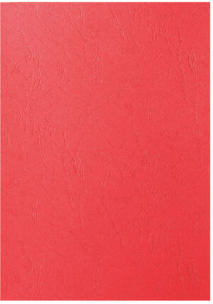 VOORBLAD GBC A4 KARTON LEDERLOOK 250GR ROOD