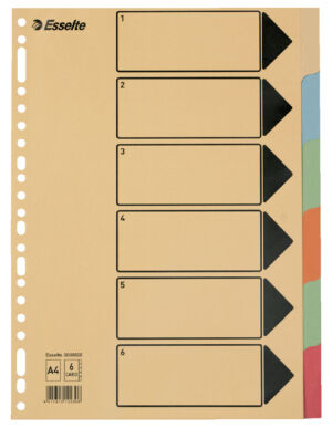TABBLADEN ESS A4 23R KARTON 6DLG GEKL TABS CH