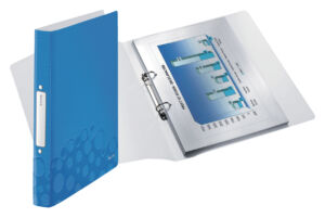 RINGBAND LEITZ WOW 4257 2RINGS A4 25MM BLAUW