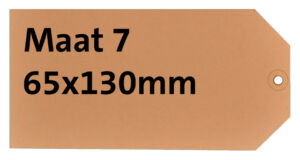 LABEL HF2 NR7 65X130MM KARTON 200GR CHAMOIS+RING
