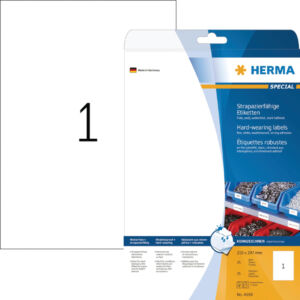 ETIKET HERMA 4698 WEERSBESTENDIG A4 210X297MM 25ST