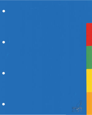 TABBLAD KANGARO A405 A4 2/4R BLANCO PP ASS 5DLG