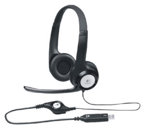 HEADSET LOGITECH H390 OVER EAR USB ZWART