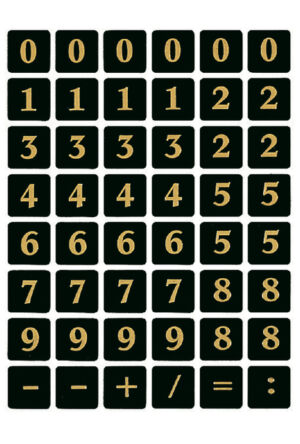 ETIKET HERMA 4131 GETAL 13X13MM 0-9 ZWART GOUD