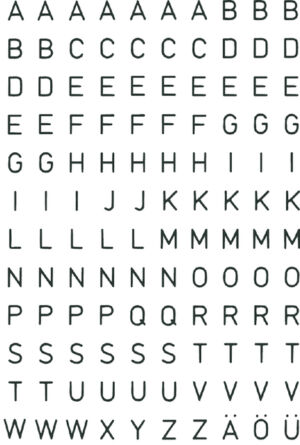 ETIKET HERMA 4154 LETTER AZ 5MM TRANSPARANT