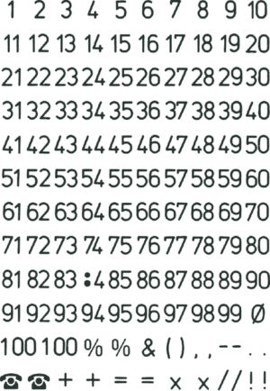 ETIKET HERMA 4155 GETAL 5MM TRANSPARANT