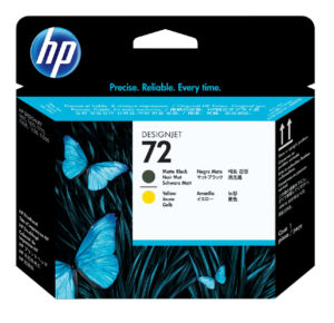 PRINTKOP HP 72 C9384A GEEL + MAT ZWART