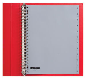TABBLAD QUANTORE 23RINGS PP 1-12 GRIJS