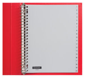 TABBLAD QUANTORE 23RINGS PP 1-20 GRIJS