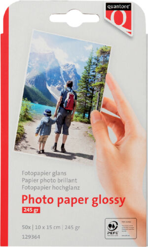 FOTOPAPIER QUANTORE 10X15CM 245GR GLANS
