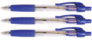 BALPEN QUANTORE RUBBEREN GRIP DRUKKNOP BLAUW