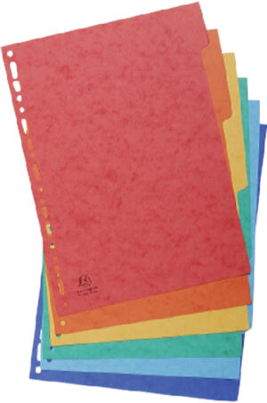 TABBLAD EXACOMPTA A4 6DELIG GLANSKARTON