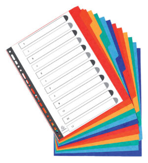 TABBLAD EXACOMPTA A4+ 12DELIG GLANS KARTON