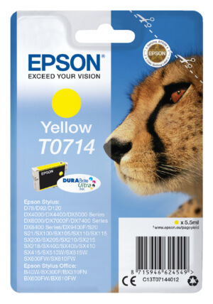 INKCARTRIDGE EPSON T0714 GEEL