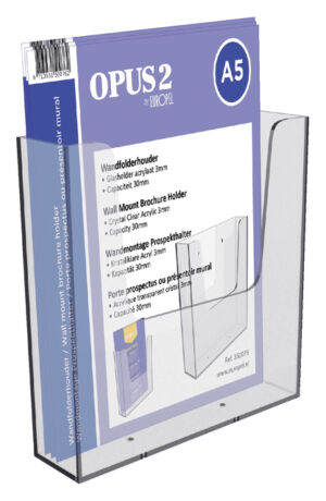 FOLDERHOUDER OPUS 2 WAND A5 TRANSPARANT