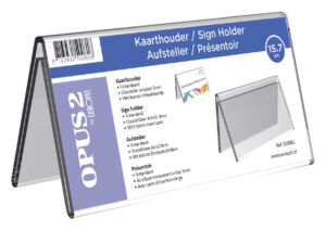 KAARTHOUDER OPUS 2 V-STANDAARD 7X15CM ACRYL