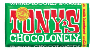 TONY'S CHOCOLONELY MELK HAZELNOOT 180GR