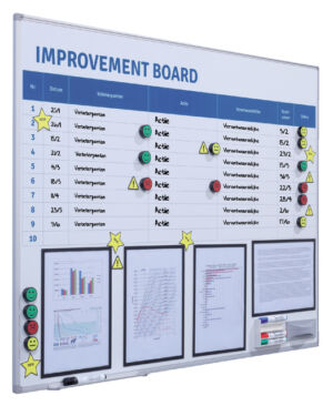 VERBETERBORD + STARTERKIT VISUAL MANAGEMENT 90X120