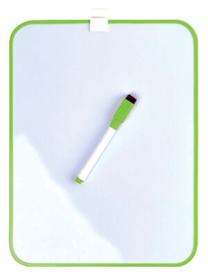 WHITEBOARD DESQ 21.5X28CM + MARKER GROEN PROFIEL