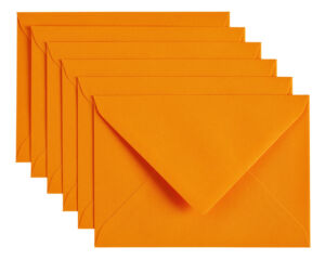 ENVELOP PAPICOLOR C6 114X162MM 6ST ORANJE