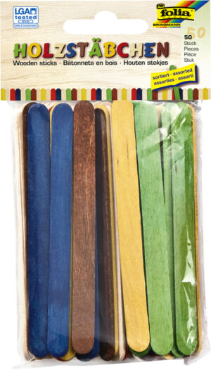 HOUTEN STOKJES FOLIA ASSORTI