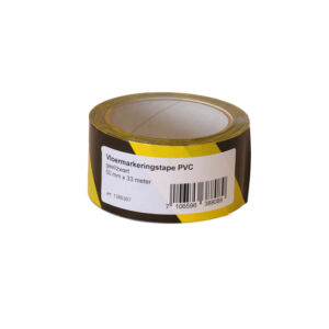TAPE BUDGET VLOER 50MMX33M ZWART GEEL