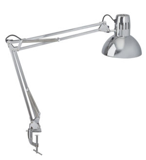 BUREAULAMP MAUL STUDY MET TAFELKLEM CHROOM