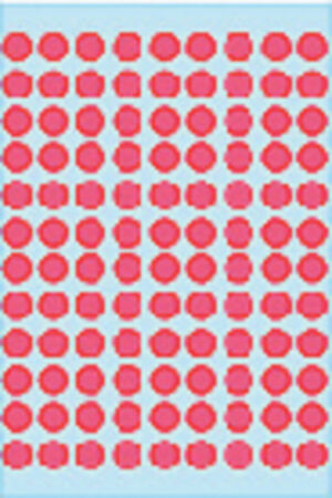 ETIKET HERMA 1846 ROND 8MM 540ST FLUOR ROOD