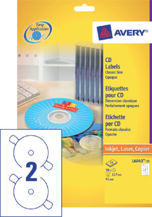 ETIKET AVERY ZWECK CD L6043-100 200ST