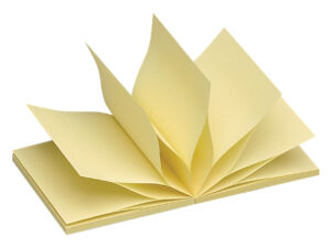 MEMOBLOK QUANTORE Z-NOTE 76X76MM GEEL