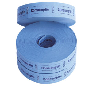 CONSUMPTIEBON COMBICRAFT 57X30MM 2ZIJDIG BLAUW