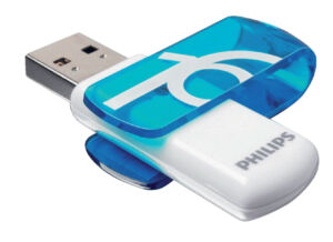 USB-STICK PHILIPS VIVID KEY TYPE 16GB 2.0 BLAUW