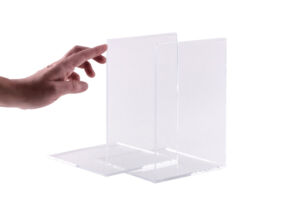 BOEKENSTEUN MAUL 16X15X21CM ACRYL GLASHELDER