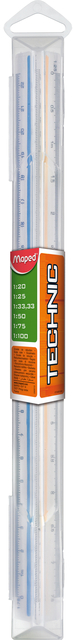 SCHAALSTOK MAPED DRIEHOEKIG 1:20TM100