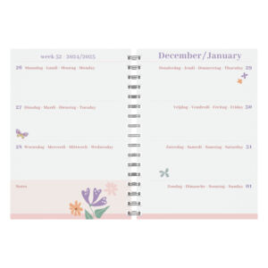 AGENDA 2024 LANNOO FRAGILE 7D/2P 120X160 WIRE-O PR