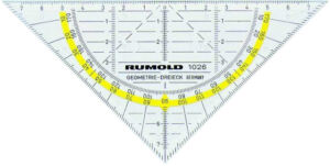 GEODRIEHOEK RUMOLD 1026 160MM TRANSPARANT