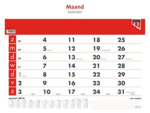 Maandkalender 2027 Quantore